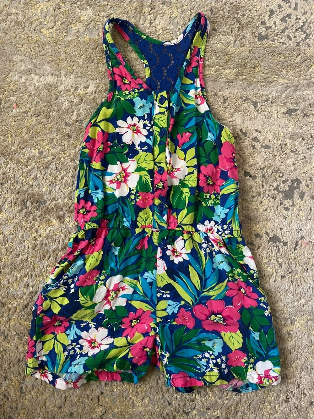 Girls floral romper